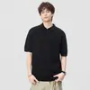 Camisa Polo de Punto Acanalado de Verano con Media Cremallera para Hombre Lktm, Estilo Old Money, Camiseta Casual Holgada de Cuello Solapa Manga Corta