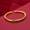 Vietnam Shajin Pulsera de Nunca Rendirse Personalidad Femenina Letras Chapadas en Oro Pulsera de Boca Cerrada para Hombre Moda Pareja Día de San Valentín