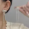 Brincos de Franja Gota d'Água Cintilante Estilo Retrô Francês, Estilo Palácio, Moda Exquisita e de Alto Padrão, Brincos Exagerados Elegantes e Elegantes