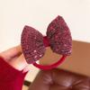 Anillo para el cabello con forma de lazo y lunares para niña, adorable y rojo, accesorio para el cabello con coleta alta y goma para el cabello.