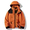Chaqueta de Estilo Otoño e Invierno para Exterior para Hombre y Mujer Tres en Uno Desmontable Cortavientos Impermeable Traje de Montañismo Chaqueta Repelente al Agua
