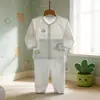 Conjunto de Verão Fino para Bebê com Manga Longa Algodão Lado Único Sem Costura Roupa de Ar Condicionado para Bebê Calça Longa Tamanho 66-80