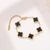 Pulsera de trébol de 15 mm para mujer, pulsera de lujo ligero de acero de titanio de cinco flores, joyería de alta versión que no se desvanece