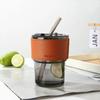 Pajita de Bambú de Vidrio Personalizada Doble Bebida Café Té Bebida Taza de Té Souvenir Regalo Pequeño Regalo Taza de Drenaje