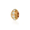 Panjia Transfronterizo 2025 Nuevo Anillo Dorado Retro en Forma de Anillo con Agujero Grande de Diamante Pulsera de Cuentas Accesorios para Joyería DIY