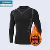 Ropa de Entrenamiento Deportivo para Correr, Mallas de Secado Rápido, Ropa Cálida de Otoño para Fitness con Forro Polar para Hombre, Ropa Interior Base para Baloncesto