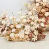 Decoração de casamento arranjo de parede de flores artificiais na cor champanhe fundo de palco placa KT arranjo de chão flores artificiais