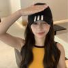 Gorra de Béisbol Rayada con Sentido de Diseño de Nicho, Casual para Niños, Combinable con Todo, Cara Descubierta, Gorra Pequeña, Sencilla para Hombres, Sombrero de Pareja