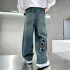Roupas Infantis Calças de Outono para Meninos Estilo Primavera e Outono 2026 Novo Modelo para Crianças Maiores Calças Longas de Outono Jeans Modernos para Meninos