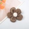 Otoño e Invierno estilo coreano conejo flor de cinco pétalos relleno de algodón bordado pajarita diy tocado flor accesorios de joyería accesorios de ropa