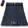 Colchoneta Inflable Auto-Inflable para Acampar al Aire Libre con Bomba de Pie, TPU con Forma de Diamante y Almohada para Esterilla de Dormir de Tienda de Campaña