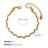 Pulsera de Acero Inoxidable Retro Accesible de Lujo con Textura de Oro de 18 Quilates, Diseño Único de Alta Gama con Forma de Hueso de Serpiente Retorcido y Onda