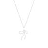663 Estilo coreano INS Niche Light Luxury Design All-match Irregular Bow Colar Sterling Silver S925 Clavícula Cadeia feminina
