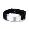 Pulsera de Marca Curva Deportiva Europea y Americana Acero Inoxidable Correa de Silicona Pulsera Personalidad de Hombre Figura Láser BS-065