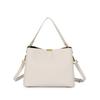 Bolso de piel de vaca de moda personalizado para mujer, nuevo bolso de cubo de gran capacidad, versátil bolso bandolera de piel auténtica para el trabajo.