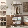 Arara de metal estilo japonês com 60cm de profundidade para instalação, guarda-roupa aberto autoportante, closet, prateleira montada, rack de armazenamento para guarda-roupa