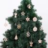 Nuevo colgante navideño de madera hueco árbol de Navidad alce colgante DIY decoración fiesta navideña colgante de Navidad