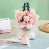 Día de San Valentín Nuevo Ramo Seco de Rosa de Jabón Azul Hielo y Gipsofila para Novio Esposa Regalo de Cumpleaños Venta al por Mayor