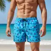 Pantalones cortos casuales holgados con estampado elástico de goma para hombre, pantalones deportivos de verano 2024 de secado rápido para playa y vacaciones.