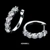 Brincos de Moissanita em Prata Esterlina S925 Femininos de Alto Padrão Moissanita Diamante de 1 Quilate Brincos Redondos Prontos para Venda