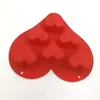 Jabón de Proceso en Frío, Chocolate con Forma de Gota de Agua, Jabón Artesanal de Silicona con Forma de Corazón, Juego de 6 Piezas, Molde para Cubitos de Hielo
