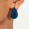 E15209 Pendientes de Resina Plegada con Forma de Lágrima Retro Transfronterizos, Pendientes Versátiles Multicolores de Estilo Francés de Moda para Mujer