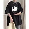 Vbe Camiseta de Verano de Moda para Hombre Tendencia Vino Top Manga Corta Ropa Roja Manga Corta Manga de Tres Cuartos Diseño de Píxeles