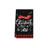 Paño de cocina navideño transfronterizo europeo y americano gofrado navideño de cocina absorbente paño de té multifuncional paño de limpieza para lavar platos