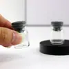 Botella de Vidrio Sellada con Tapón de Goma de Cuatro Picos, Almacenamiento de Pequeñas Perlas Doradas, Frasco Experimental Alto y Delgado, Mini Botella Vacía