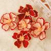 Decoração de Cerimônia de Casamento Flor de Papel Crepom Tridimensional de Camada Dupla Arranjo de Quarto de Casamento Parede de Fundo da Sala de Estar e Quarto de Nova Casa Conjunto de Flores de Papel Crepom