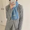 Novo cachecol de mistura de lã de inverno JM, aquecedor de pescoço quente de tricô trançado de inverno feminino, tricô versátil estilo coreano