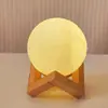 Festival de Mediados de Otoño Lámpara de Luna Pintada a Mano DIY Luz Nocturna LED Dormitorio Habitación Lámpara de Mesita de Noche Lámpara de Planeta Graffiti Decoración de Escritorio