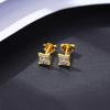 PAG & MAG Aretes de Diamante de Plata 925 Set Aretes de Zirconia Aretes de Sensación de Alta Gama Venta Caliente Transfronteriza Joyería de Trébol de Cuatro Hojas