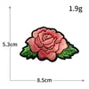 Comercio Electrónico Transfronterizo Xueya Naranja Rosa Rosa Flor Bordado Parche de Tela Ropa DIY Pegatina Bordado por Computadora Fabricante Venta al por Mayor