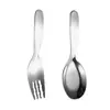Acero inoxidable 316 cuchara tenedor para niños vajilla para alimentación infantil linda portátil para el hogar bebé comiendo cuchara pequeña
