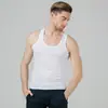 Coletes de Verão Masculinos Cuidadosamente Selecionados, Esportivos de Algodão Puro, Absorventes de Suor, Respiráveis e Confortáveis, Camisetas de Manga Curta, Roupas de Base para Uso Externo e Interno, Coletes em Formato I para Homens