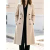 2026 Estación Independiente Deseo Amazon Más Vendido Otoño Invierno Simple Doble Botonadura Manga Larga Color Sólido Abrigo de Lana Ropa de Mujer