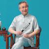 Traje de Verano Delgado Estilo Chino Manga Corta Hanfu Traje Tang Camisa de Seda Casual para Hombres de Mediana Edad y Adultos Mayores