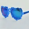 Gafas de Sol con Encaje de Corazón de Melocotón de Moda Coreana para Niños 2015 para Bebés Niños Niñas Gafas de Sol Reflectantes de Mercurio de Colores