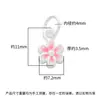 Plata de Ley S925 Pegamento Sólido Colgante Flor de Melocotón Rosa Colgante de Flor Pequeña Accesorios de Plata Flor Material para DIY