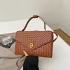 2025 Bolso Tejido Francés de Alta Calidad, Bolso de Mano Versátil, Bolso de Noche, Bolso Único tipo Sobre de Celebridad de Internet