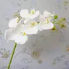 Venta Especial Flor de Orquídea Mariposa Artificial de Película de 7 Cabezas de un Solo Tallo para Decoración del Hogar y Decoración de Fotografía de Bodas