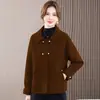 2026 Primavera Ropa para Madres Estilo Chino Moda Reductora de Edad Nuevo Estilo Chino Otoño/Invierno Casual Adelgazante Favorecedor Talla Grande Chaqueta Versátil