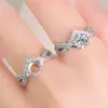 Anel Vazio para Montagem Anel de Prata Esterlina S925 Redondo 6.3mm Douyin Kuaishou Transmissão ao Vivo Estilo Cool Linha Strass Coroa Feito à Mão DIY