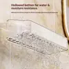 Estante de Almacenamiento para Montar en Pared sin Taladrar, Organizador Transparente de PET para Baño y Cocina, Estante Impermeable con Drenaje para Cosméticos y Artículos de Tocador