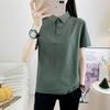 Una playera tipo polo para mujer de manga corta de alta gama para negocios casual, con procesamiento de solapa al por mayor, overol, camiseta de secado rápido, camiseta