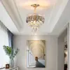 Candelabro Pequeño de Cristal Estilo Americano, Luz para Pasillo, Luz para Corredor, Luz para Entrada, Luz para Vestidor, Lámpara de Techo de Cristal Estilo Europeo, Luz Decorativa, Lujo Ligero