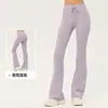 Calça Yoga Flare Lycra Double 6 para Mulheres, Cintura Alta, Levanta Bumbum, Emagrecimento, Cordão, Boca de Sino, Calça Esportiva para Fitness