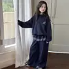 Traje de Niña Primavera 2026 Nuevo Elegante Mediano y Grande Infantil Moda Tejido con Capucha Estilo Casual Ropa de Primavera Conjunto de Dos Piezas