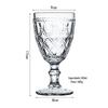 Copo de vinho com relevo estilo europeu de fábrica vidro soda-cálcica mecanismo de vidro em forma de diamante hotel copo para gargarejo pode ser galvanizado spray dourado